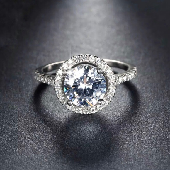 1.4 ct CZ Round Engagement Wedding Band Ring NEW!! - Picture 2 of 6